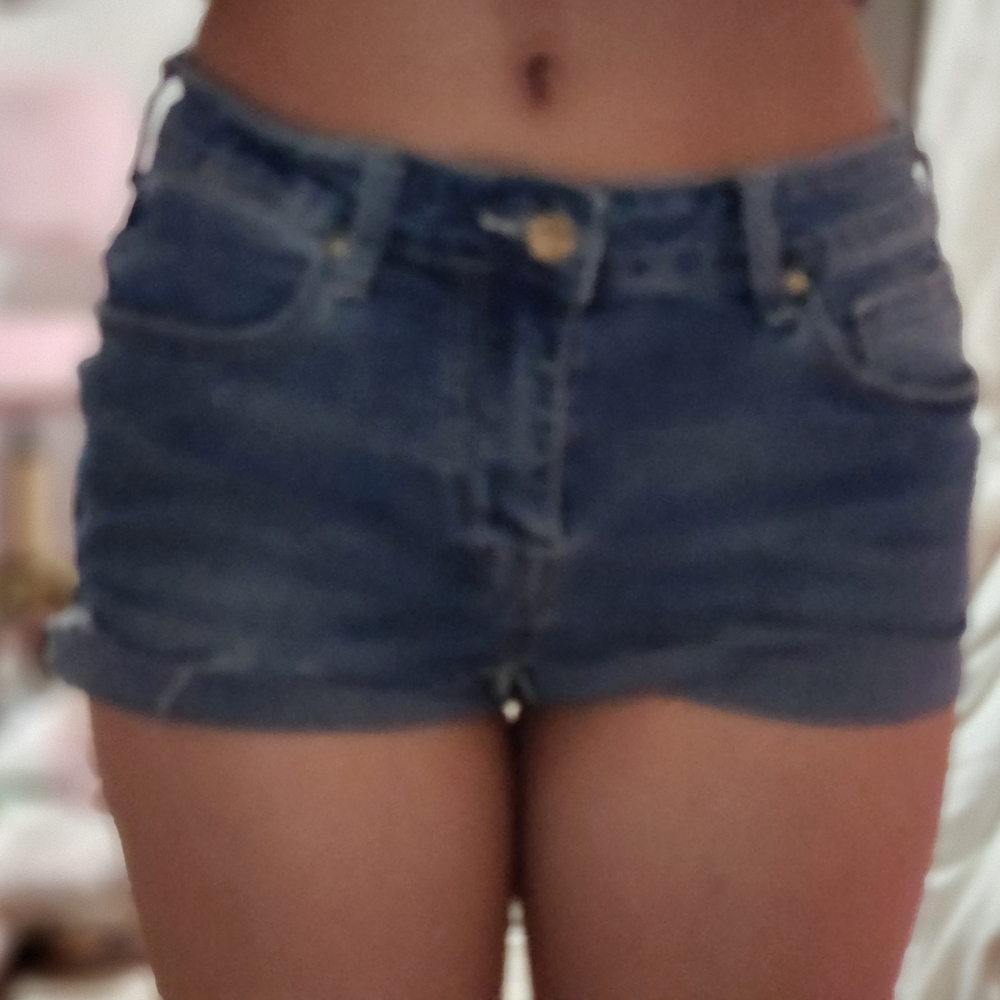 True Religion Women's Blue Denim Shorts - Picture 3 of 8
